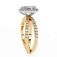 Elodie Lab Grown Diamond Pear Halo Embrace Ring - Ophiratbf