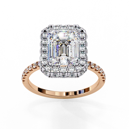 Regal Emerald Lab Grown Diamond Ring