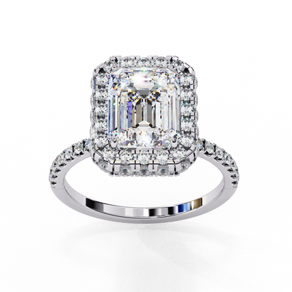 Regal Emerald Lab Grown Diamond Ring