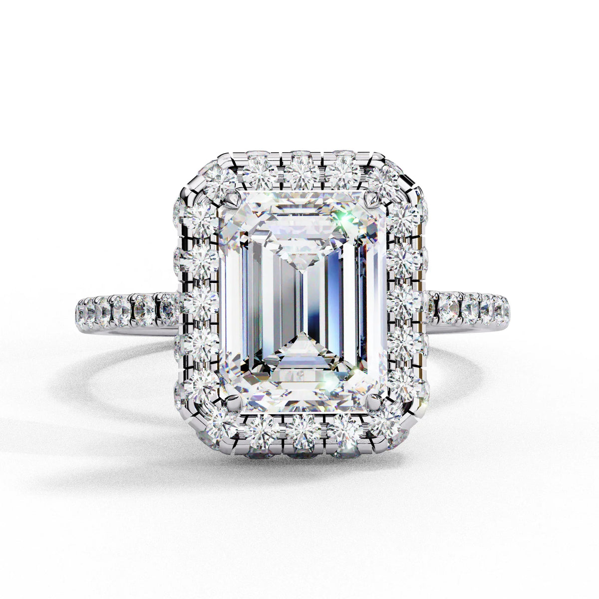 Regal Emerald Lab Grown Diamond Ring - Ophiratbf