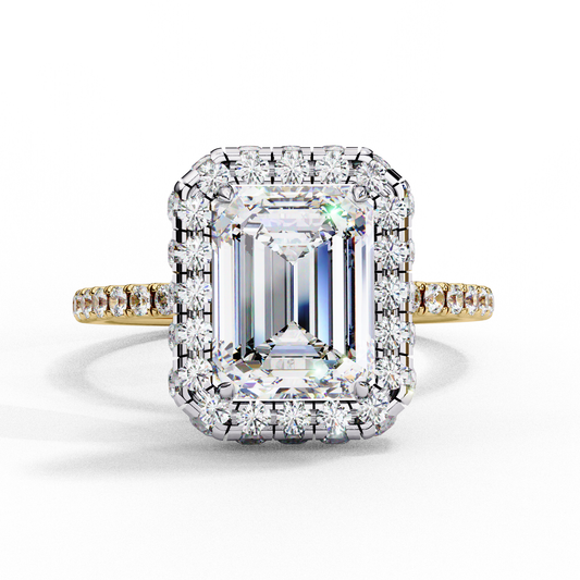 Regal Emerald Lab Grown Diamond Ring
