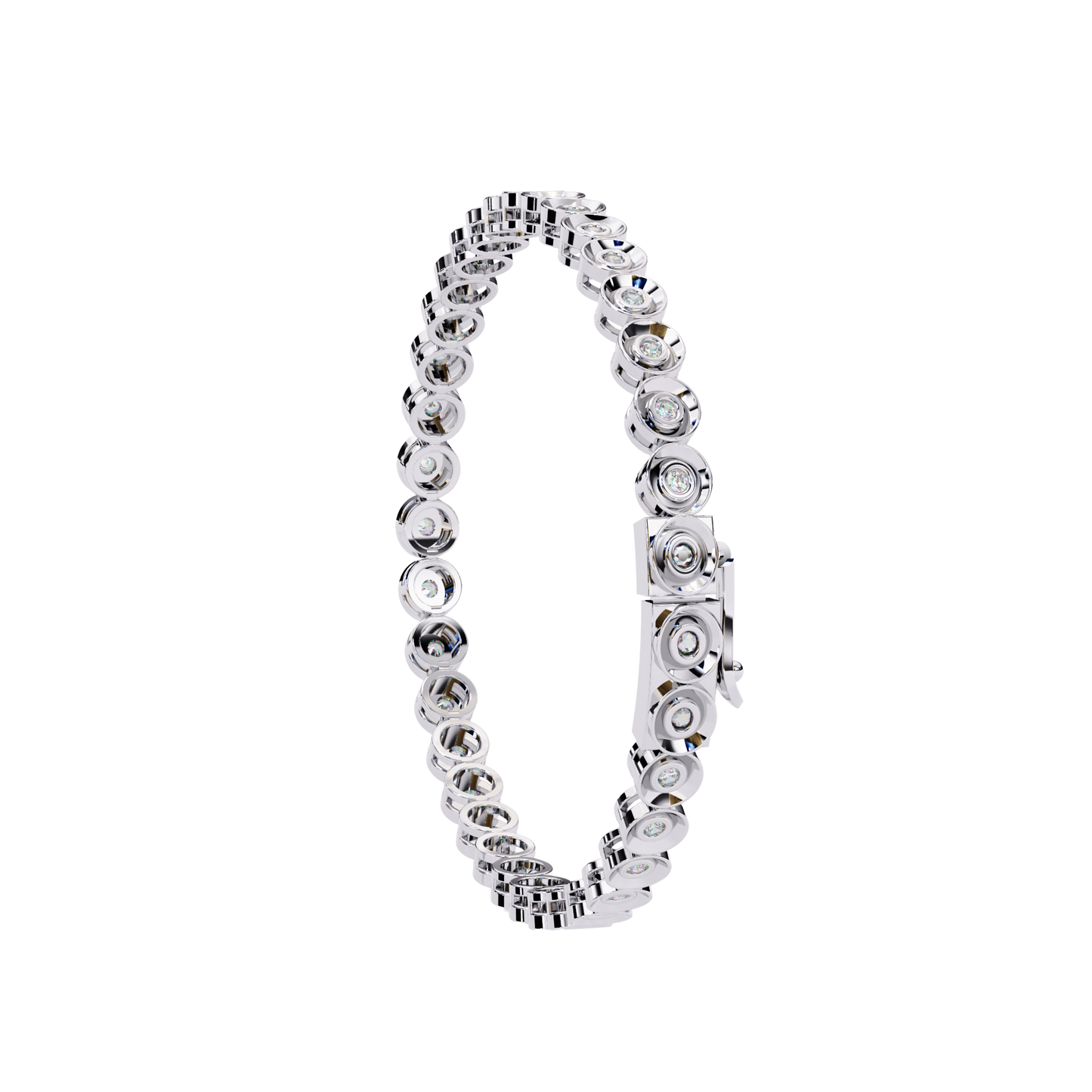 bella bezel lab grown diamond bracelet