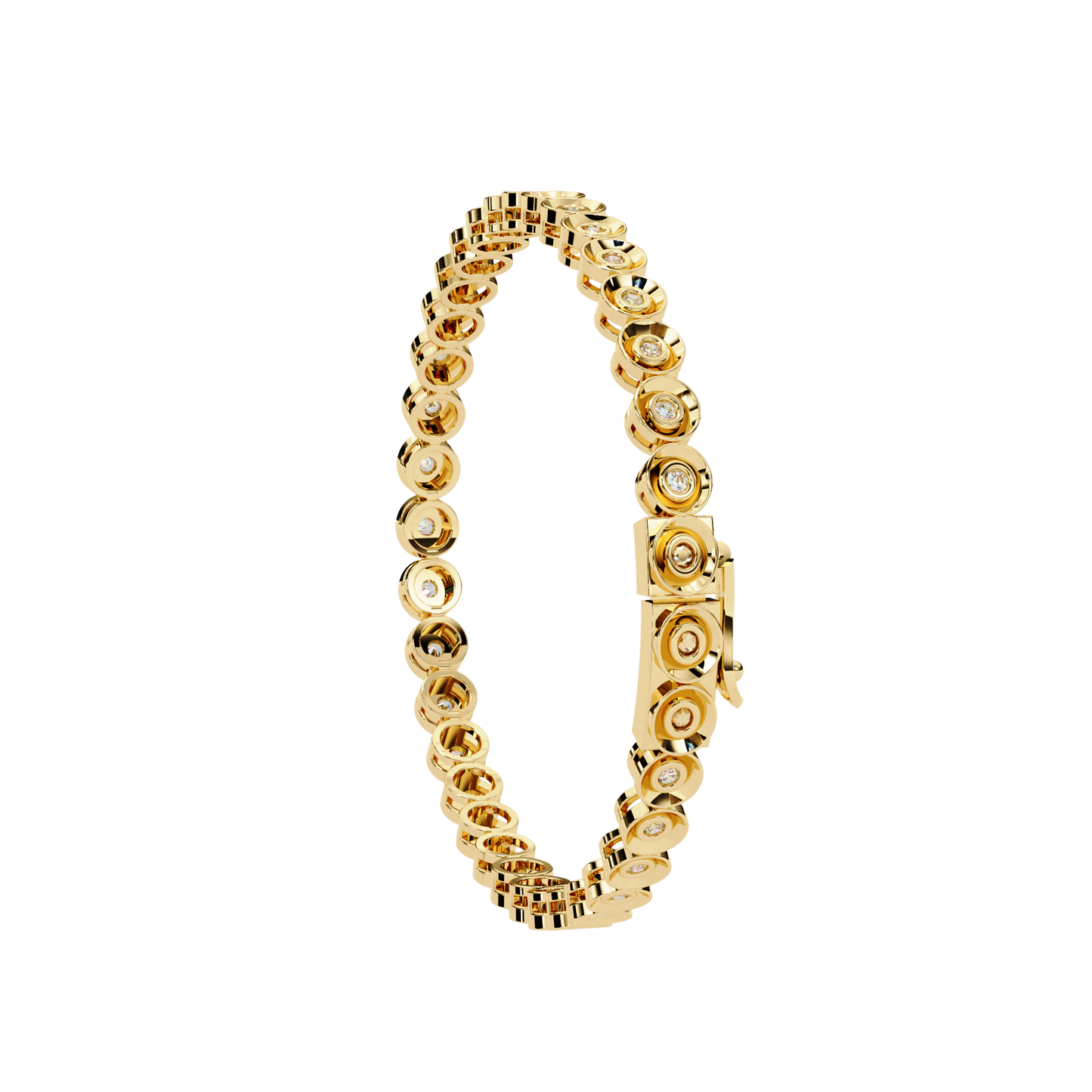 bella bezel lab grown diamond bracelet