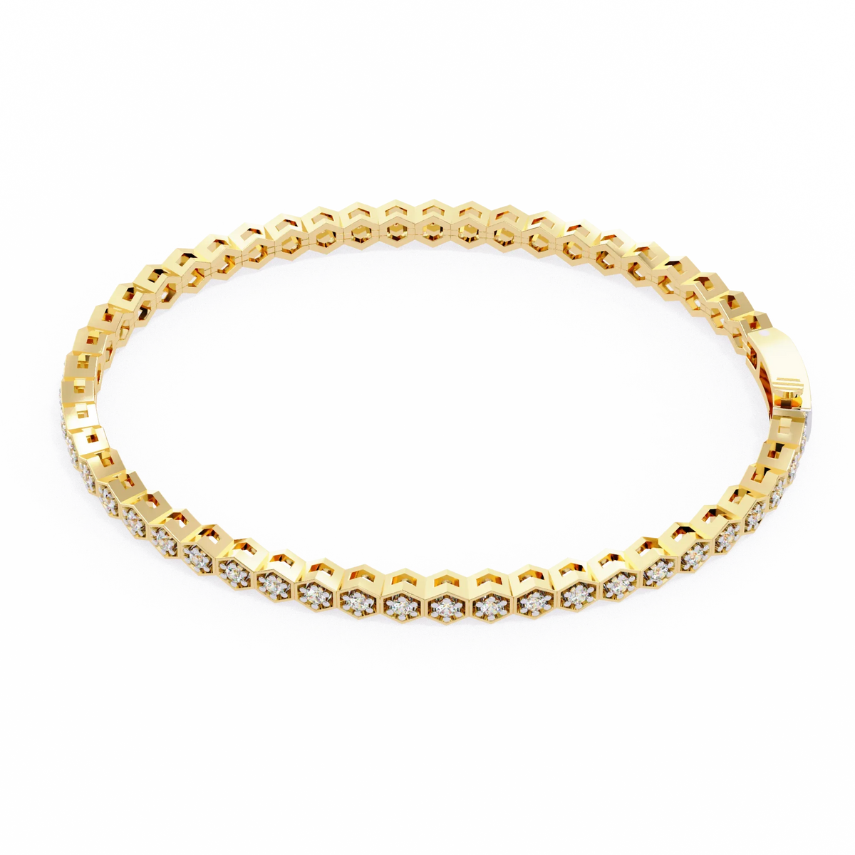 Honeycomb Spark Lab Grown Diamond Bangle - Ophiratbf
