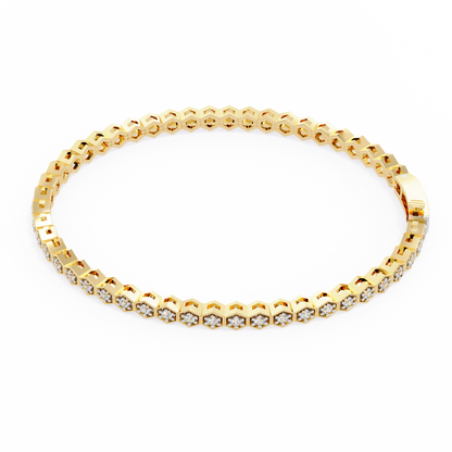 Honeycomb Spark Lab Grown Diamond Bangle