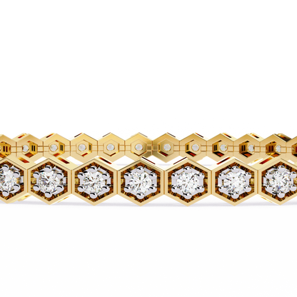 Honeycomb Spark Lab Grown Diamond Bangle