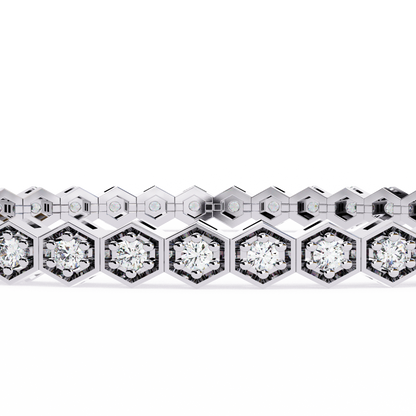 Honeycomb Spark Lab Grown Diamond Bangle