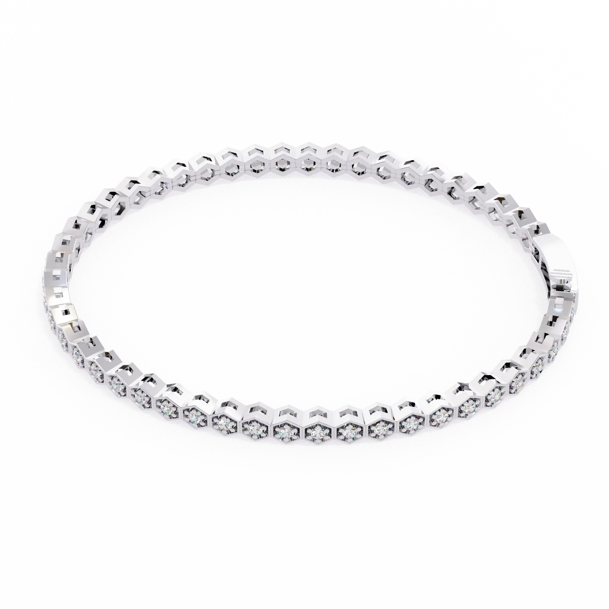Honeycomb Spark Lab Grown Diamond Bangle - Ophiratbf