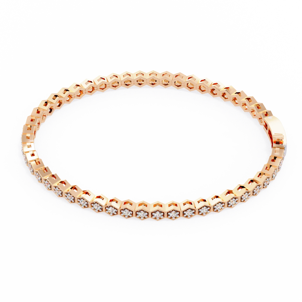 Honeycomb Spark Lab Grown Diamond Bangle - Ophiratbf