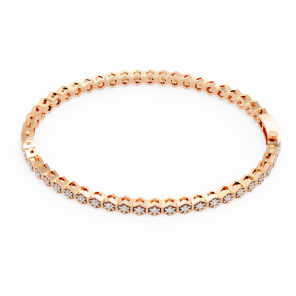 Honeycomb Spark Lab Grown Diamond Bangle