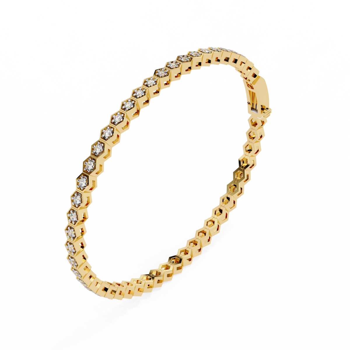 Honeycomb Spark Lab Grown Diamond Bangle - Ophiratbf