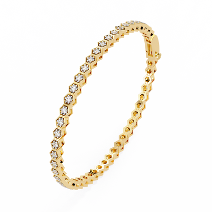 Honeycomb Spark Lab Grown Diamond Bangle