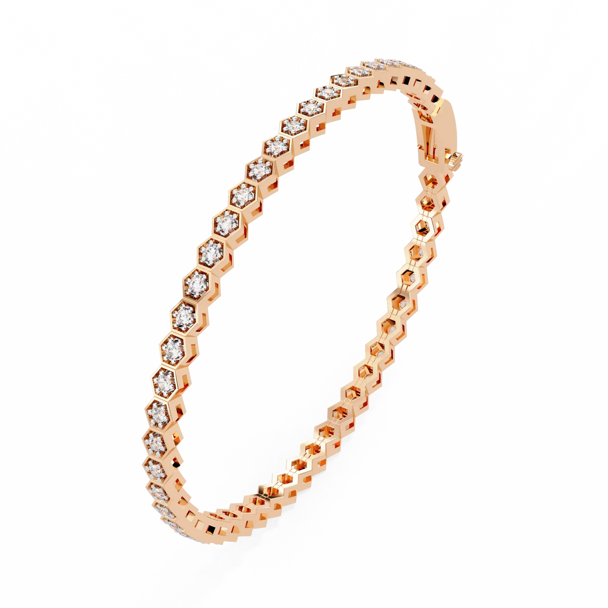 Honeycomb Spark Lab Grown Diamond Bangle - Ophiratbf