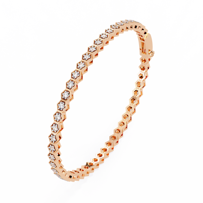 Honeycomb Spark Lab Grown Diamond Bangle