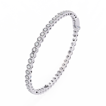 Honeycomb Spark Lab Grown Diamond Bangle