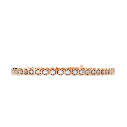 Honeycomb Spark Lab Grown Diamond Bangle