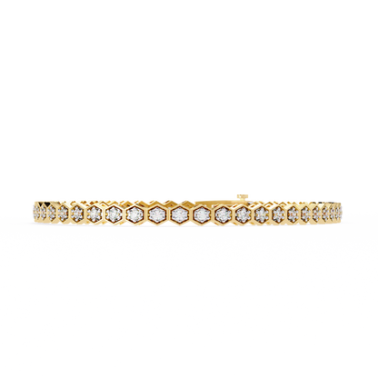 Honeycomb Spark Lab Grown Diamond Bangle