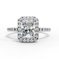 Emerald Halo Lab Grown Diamond Ring - Ophiratbf