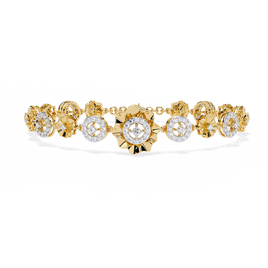 Aurelia Medallion Lab Grown Diamond Bracelet