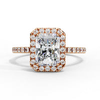 Emerald Halo Lab Grown Diamond Ring - Ophiratbf