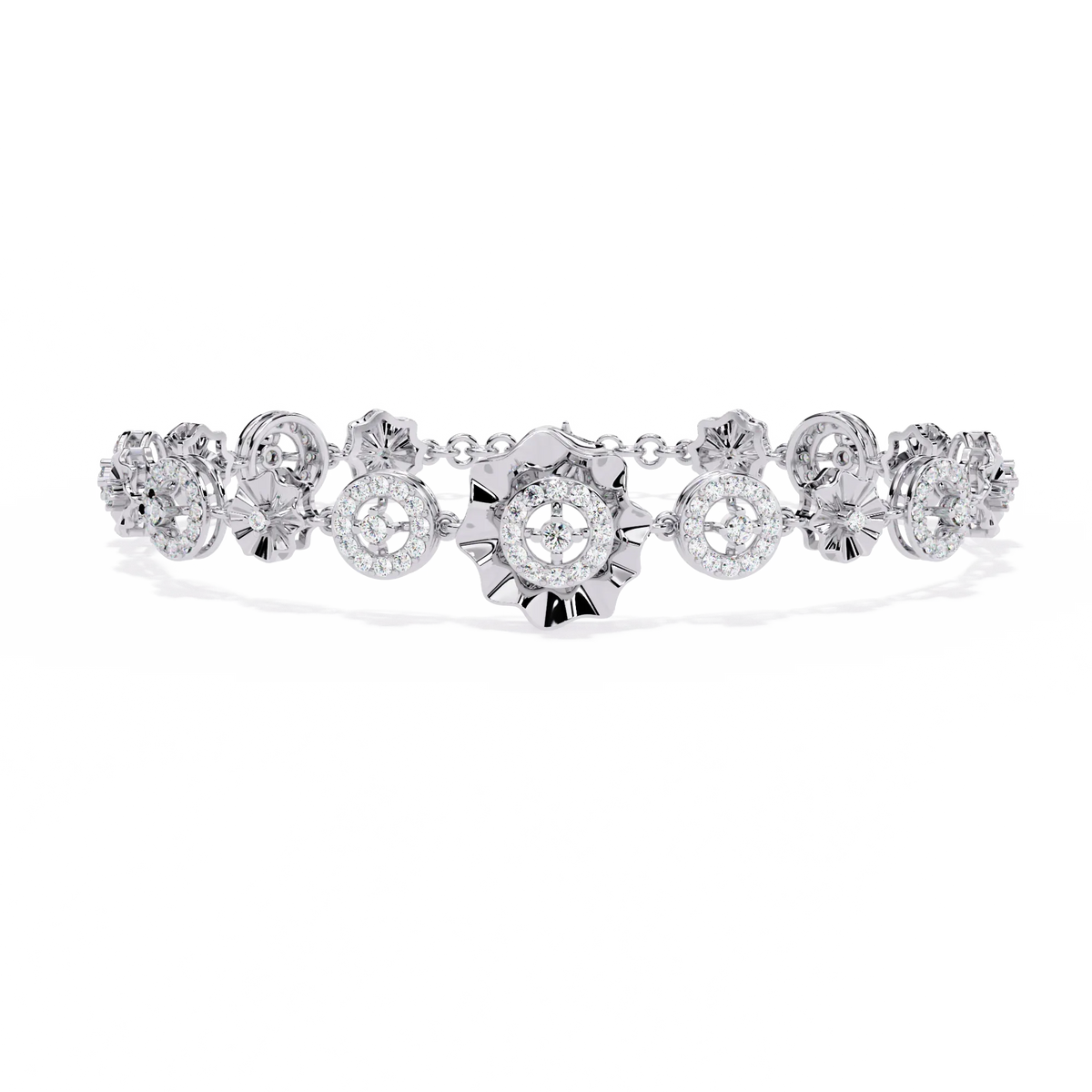 Aurelia Medallion Lab Grown Diamond Bracelet - Ophiratbf