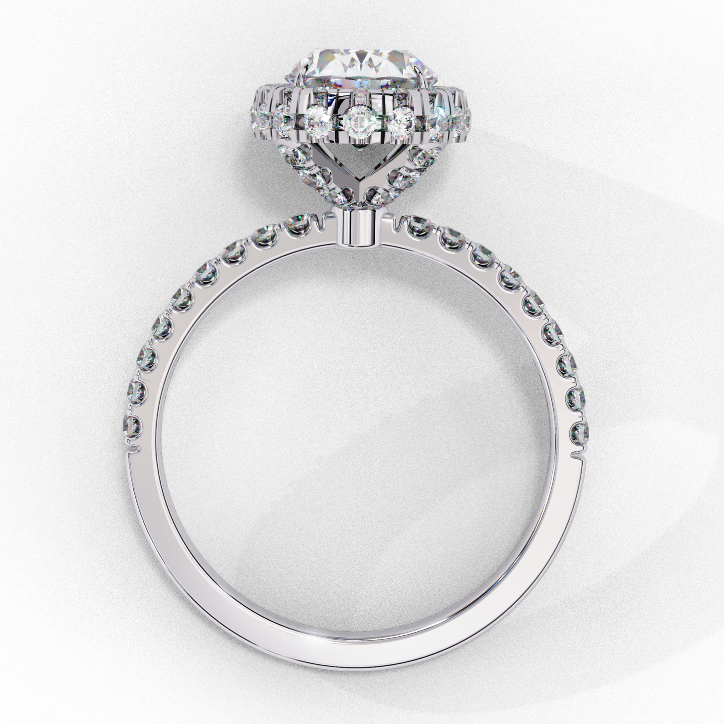 radiance oval lab grown diamond ring