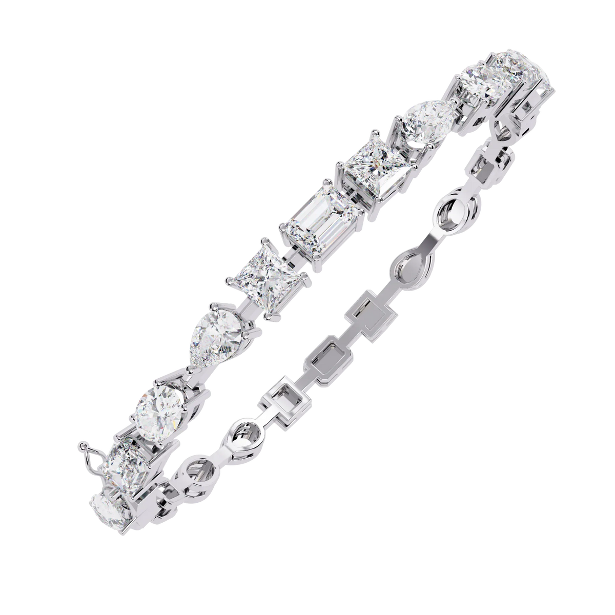 Prism Cut Lab Grown Diamond Bracelet - Ophiratbf