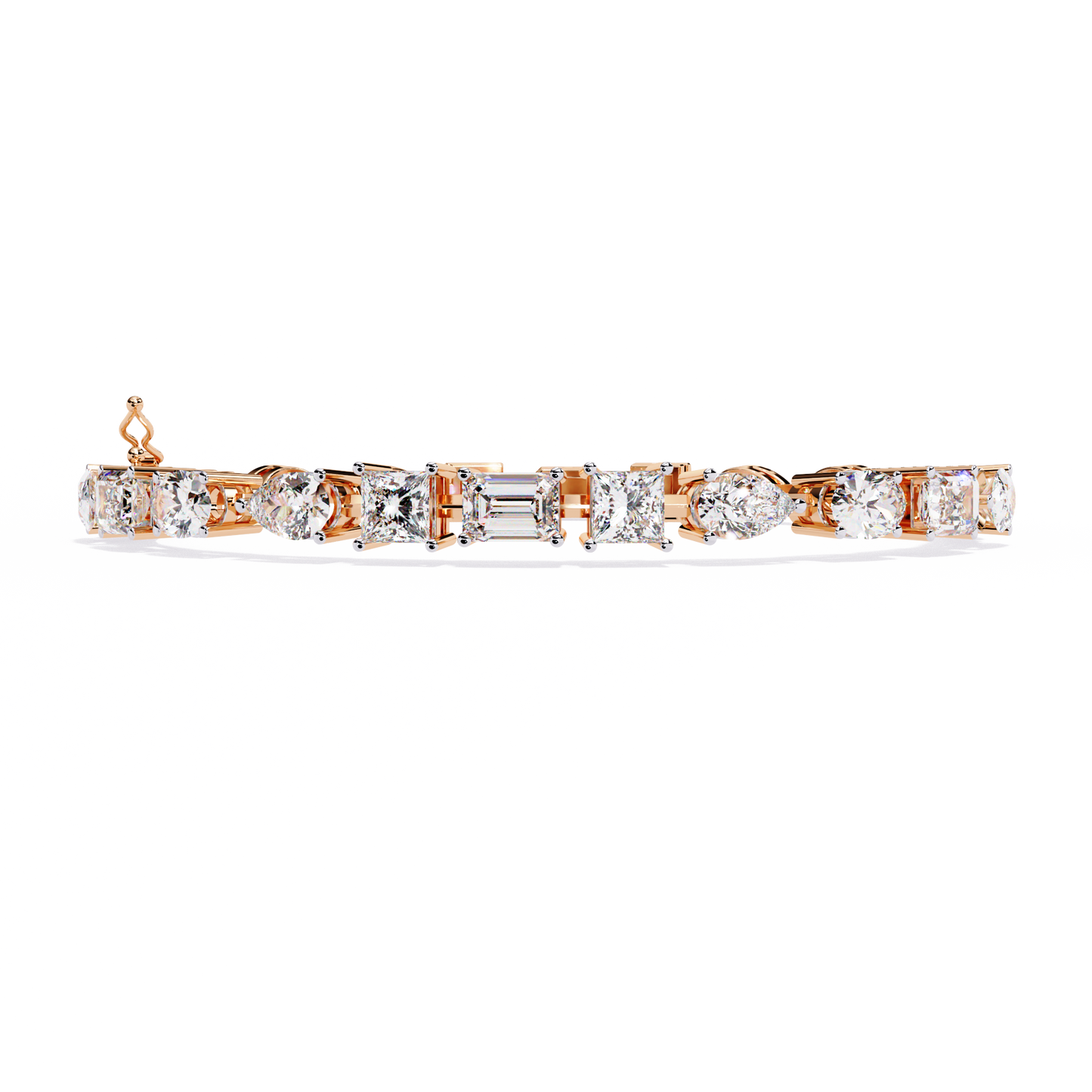 prism cut lab grown diamond bracelet