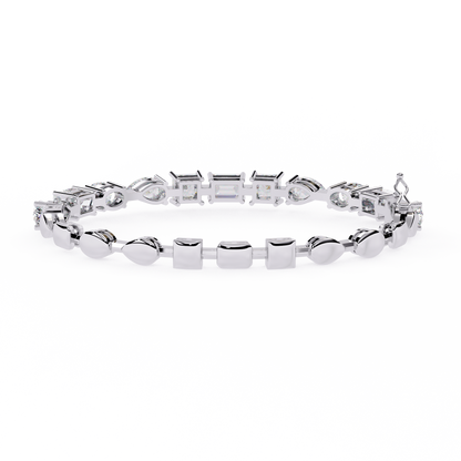 Prism Cut Lab Grown Diamond Bracelet