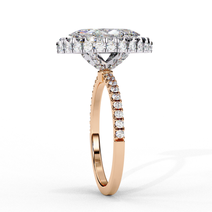 Majestic Marquise Double Halo Lab Grown Diamond Ring
