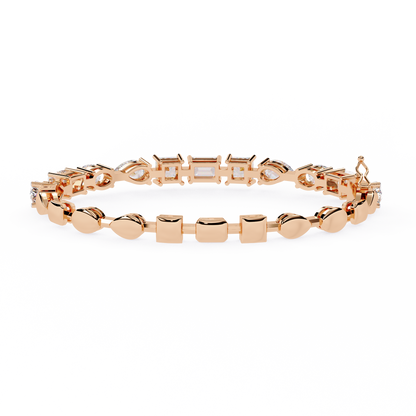 Prism Cut Lab Grown Diamond Bracelet