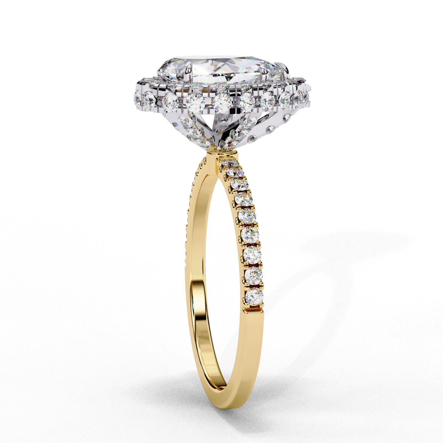 lustre drop lab grown diamond ring