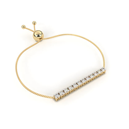 Radiant Row Adjustable Lab Grown Diamond Bracelet