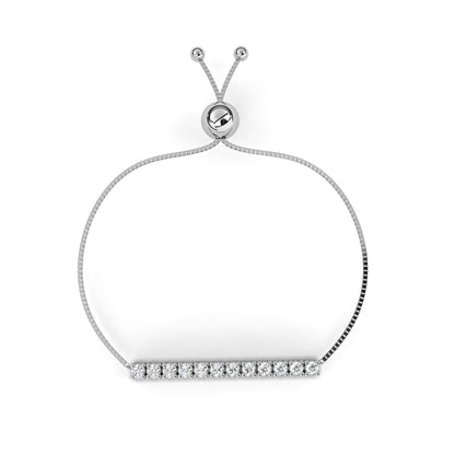 Radiant Row Adjustable Lab Grown Diamond Bracelet