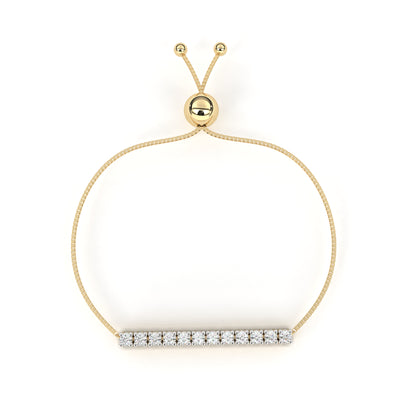 Radiant Row Adjustable Lab Grown Diamond Bracelet
