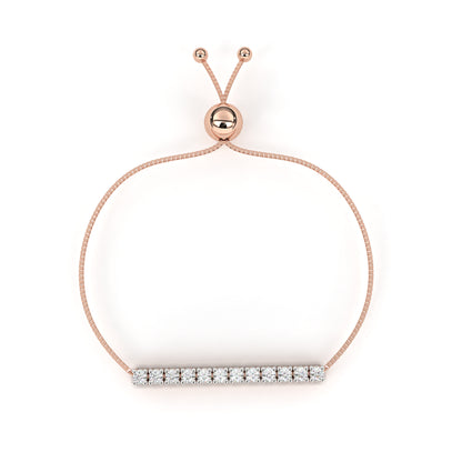 Radiant Row Adjustable Lab Grown Diamond Bracelet