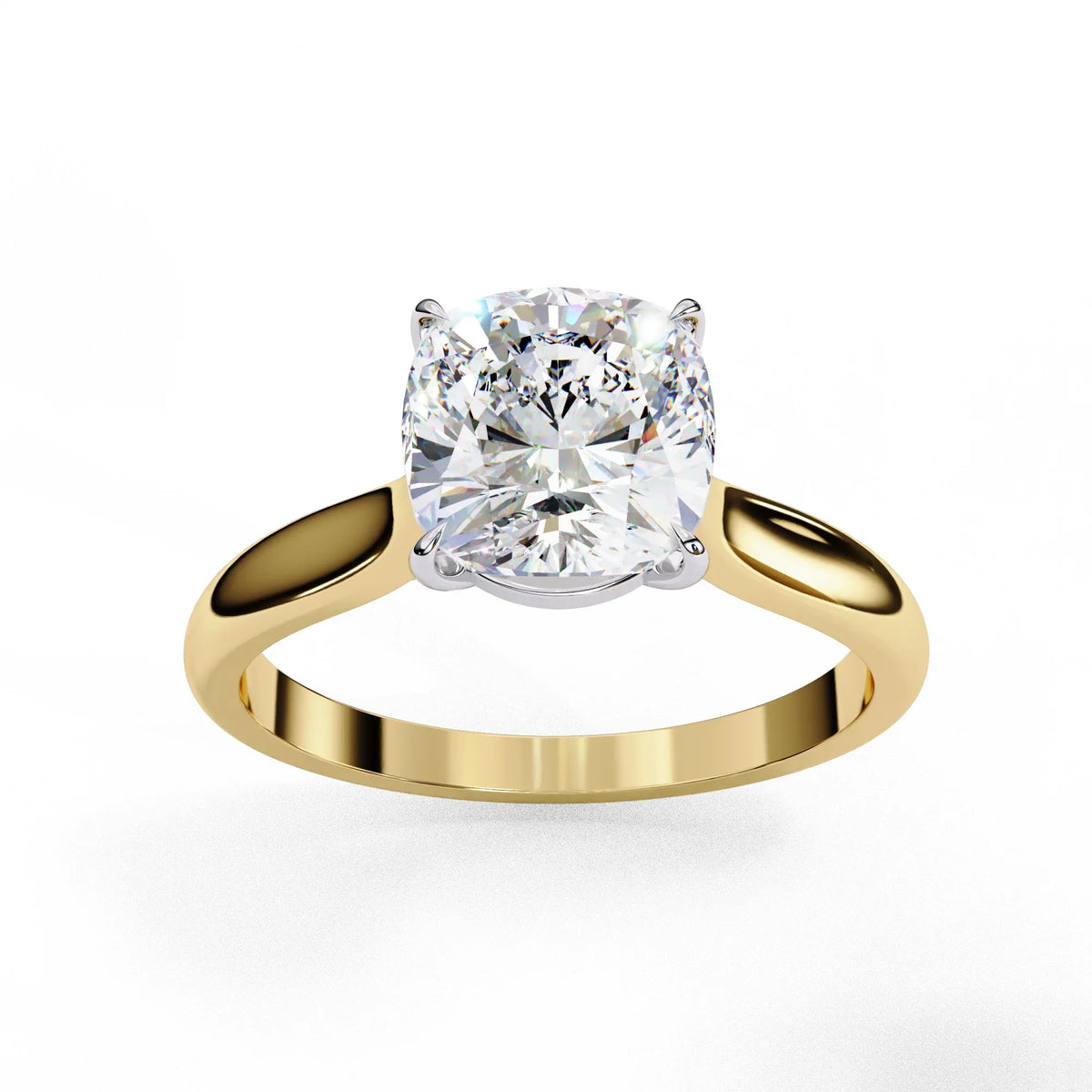 Pure Grace Cushion Solitaire Lab Grown Diamond Ring - Ophiratbf