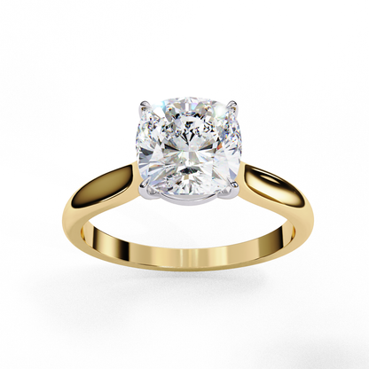 Pure Grace Cushion Solitaire Lab Grown Diamond Ring