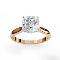 Pure Grace Cushion Solitaire Lab Grown Diamond Ring - Ophiratbf