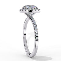 Lab Grown Diamond Radiant Halo Gold Ring - Ophiratbf