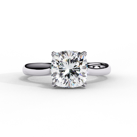 Pure Grace Cushion Solitaire Lab Grown Diamond Ring