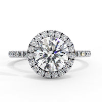 Lab Grown Diamond Radiant Halo Gold Ring - Ophiratbf