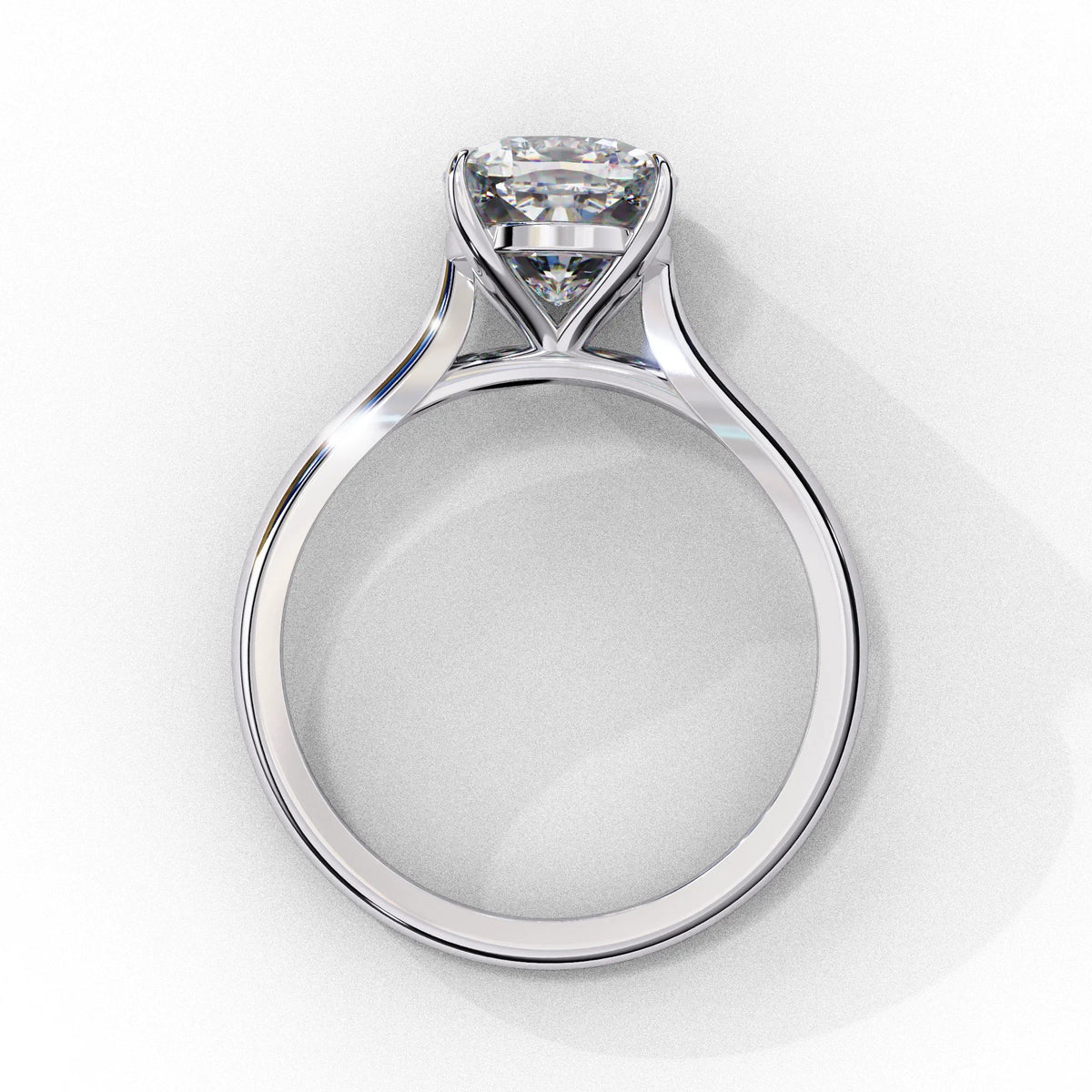 Pure Grace Cushion Solitaire Lab Grown Diamond Ring - Ophiratbf