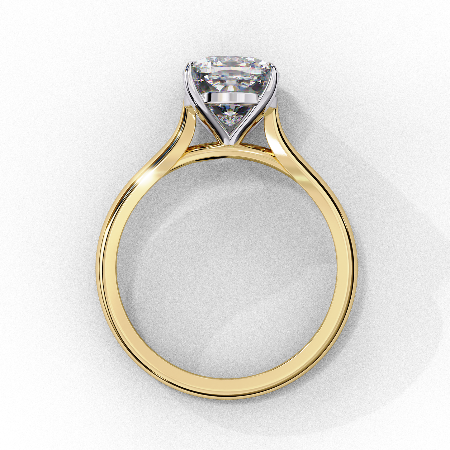 pure grace cushion solitaire lab grown diamond ring