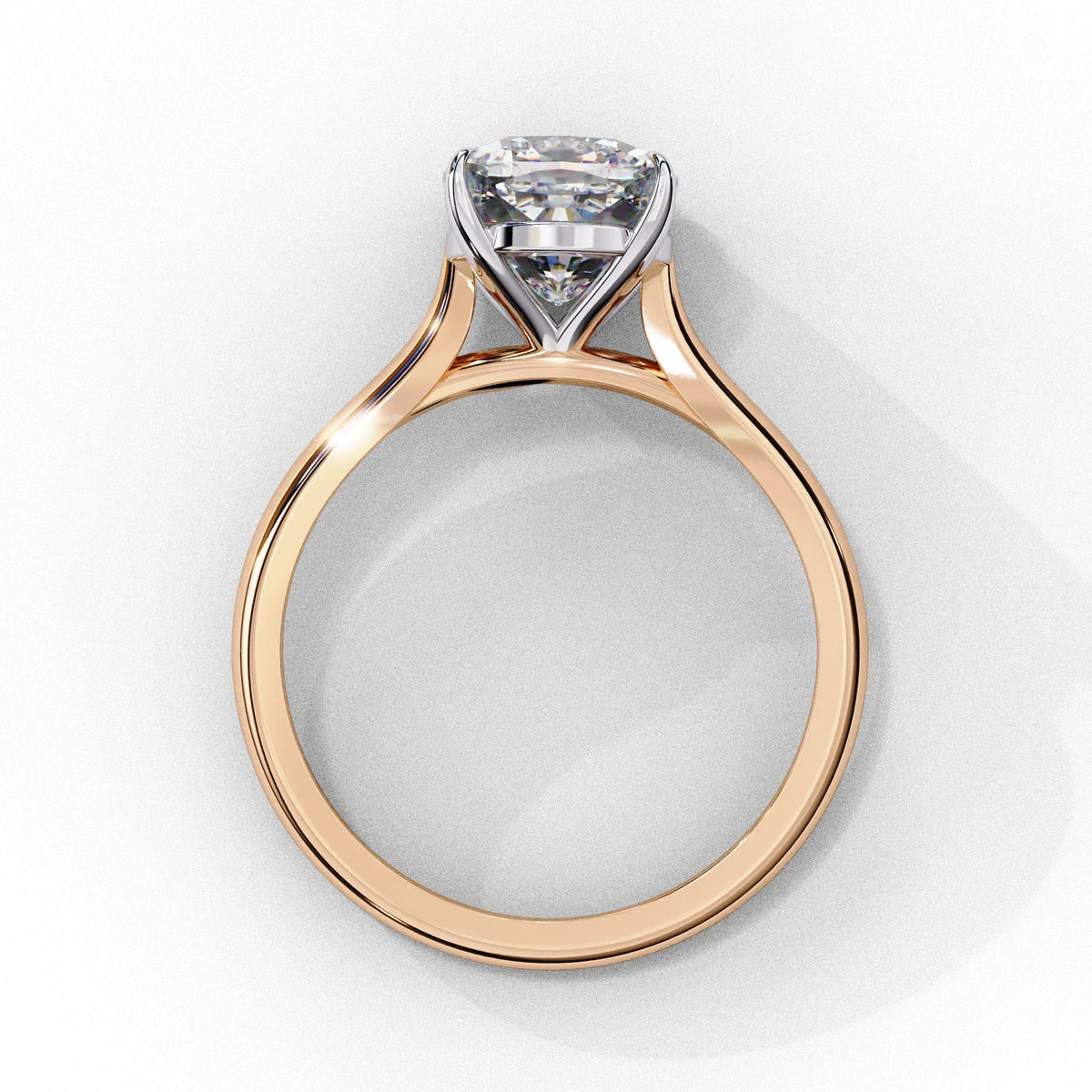 Pure Grace Cushion Solitaire Lab Grown Diamond Ring - Ophiratbf