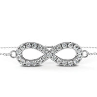 Eternity Halo Lab Grown Diamond Infinity Bracelet - Ophiratbf