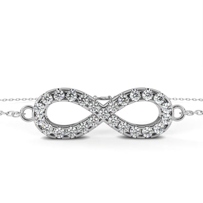Eternity Halo Lab Grown Diamond Infinity Bracelet