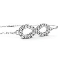 Eternity Halo Lab Grown Diamond Infinity Bracelet - Ophiratbf