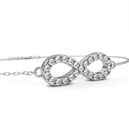 Eternity Halo Lab Grown Diamond Infinity Bracelet