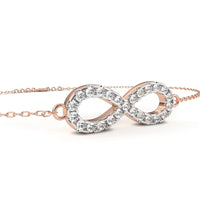 Eternity Halo Lab Grown Diamond Infinity Bracelet - Ophiratbf
